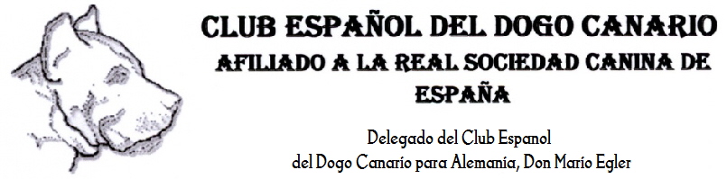 Delegado del Club Espanol
del Dogo Canario para Alemania, Don Mario Egler Delegado del Club Espanol
del Dogo Canario para Alemania, Don Mario Egler